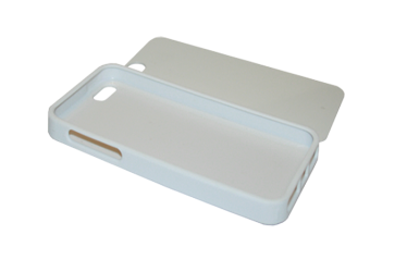 Чехол для iPhone 5/5S с вставкой (мягкий пластик, белый)